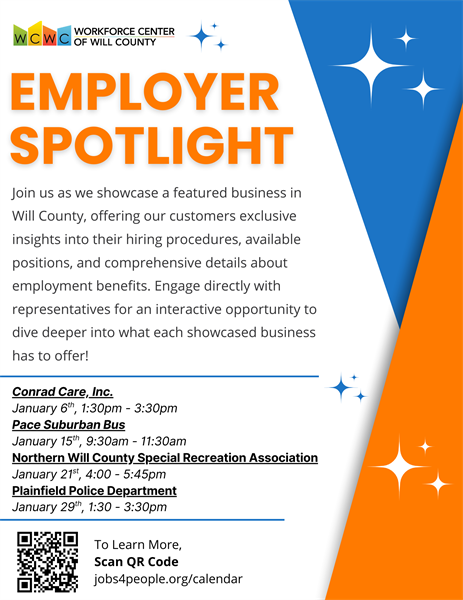Employer Spotlight - Northern Will County Special Recreation Association, 4pm - 5:45pm