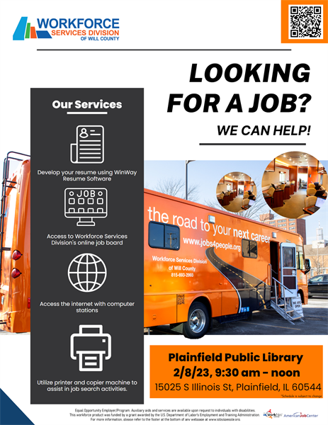 Mobile Workforce Center at Plainfield Public Library